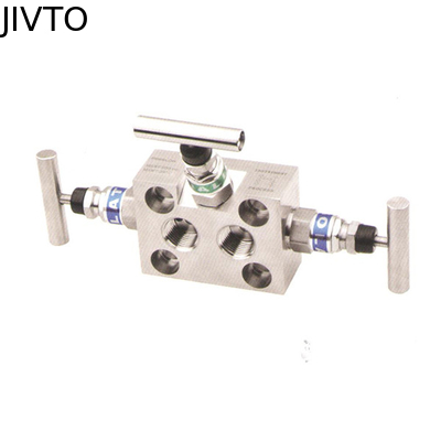 6000psi 200C Instrument Three Way Manifold Valve 1/2 Female NPT Needle Valve Manifold