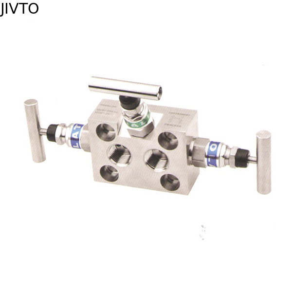 6000psi 200C Instrument Three Way Manifold Valve 1/2 Female NPT Needle Valve Manifold