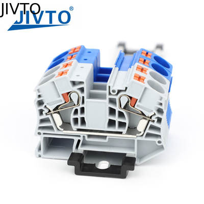 PT16 Din Rail Push-In Terminal Block, 16mm2 Электрический кабель питания через разъем безвинтовой терминальной линии проволочного соединителя